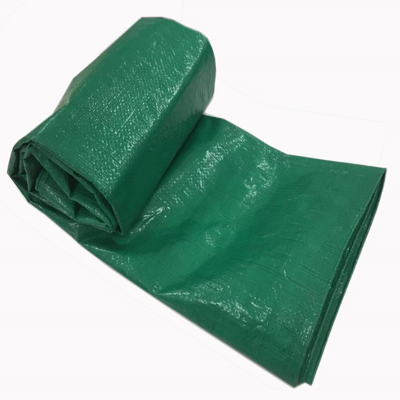 Vihreä väri HDPE-kudottu kangas suojapeitteellä LDPE-laminoitua PE-pressua kuorma-auton kansi suojapeitteellä